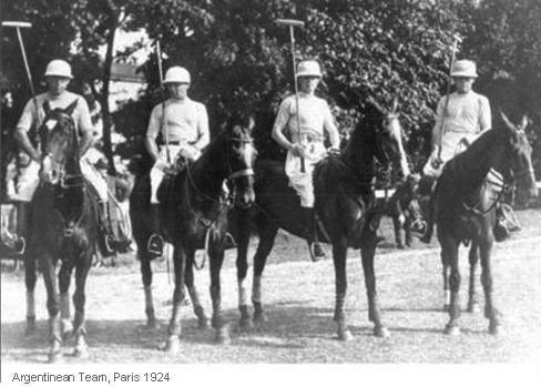 Equipe da Argentina nas Olimpíadas de 1924, em Paris (arquivo/Federação Internacional de Polo)