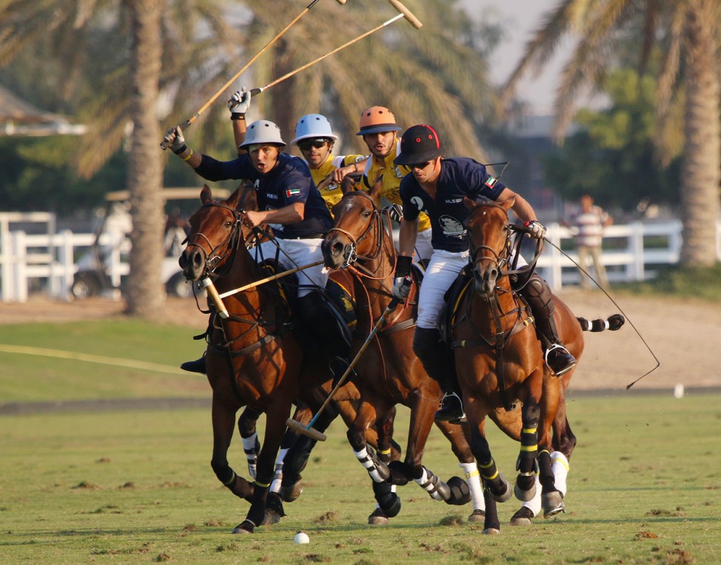 Partida entre Ghantoot e Habtoor Polo na Gold Cup de 2015 (crédito - Gonzalo Etcheverry)