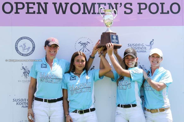 Hawaii Polo Life, equipe campeã do Women's US Open Polo de 2019 (crédito/pololine.com)