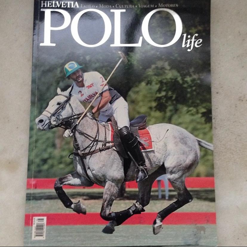 Rico Mansur e Marina na capa da revista Helvetia Polo Life (crédito - Melito Cerezo)